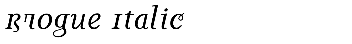 Brogue Italic